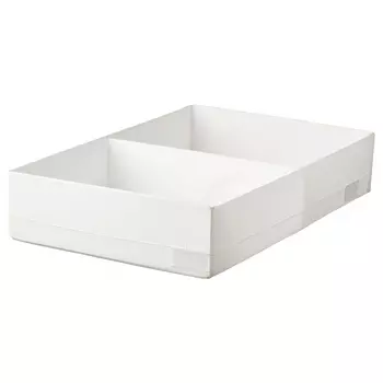 STUK СТУК Ящик с отделениями, белый, 34x51x10 см IKEA