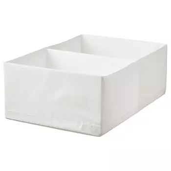 STUK СТУК Ящик с отделениями, белый, 34x51x18 см IKEA