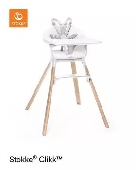 Стульчик clikk natural Stokke, светло-коричневый/белый
