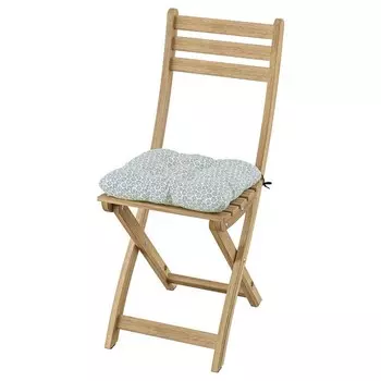 Стул Ikea Askholmen Outdoor Foldable, бежевый, голубой