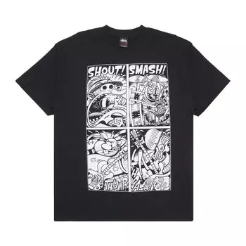 Stussy Gear x Питер Багге Крик! Разгромить! Футболка Черная