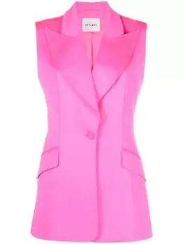 Styland однобортный жилет, розовый