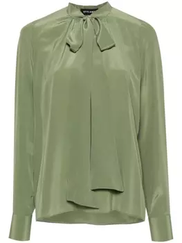 Styland шелковая блузка с завязками, зеленый
