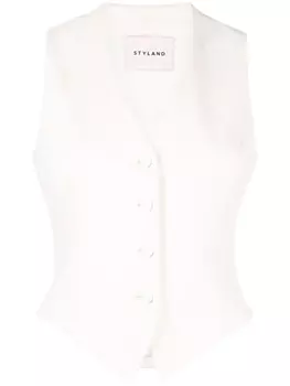 Styland жилет строгого кроя, белый