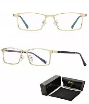 Stylion, мужские очки для компьютера, синие, с УФ-защитой + чехол + ткань