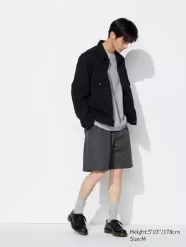 Сухие эластичные легкие шорты Uniqlo, серый