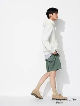 Сухие эластичные легкие шорты Uniqlo, зеленый