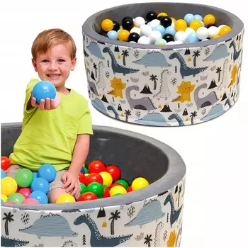 Сухой бассейн с шариками и шариками БОЛЬШОЙ 90х40 - Шарики и шарики 200 шт. Tuppi