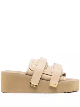 Suicoke босоножки Moto Acab 65 из искусственной кожи, коричневый