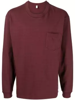 Suicoke футболка с круглым вырезом и длинными рукавами, красный