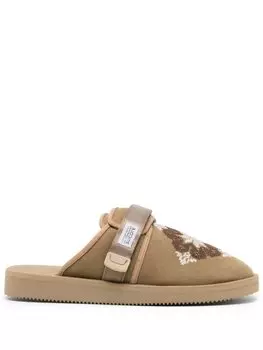 Suicoke шлепанцы Zavo-Cab из коллаборации с Adish, коричневый