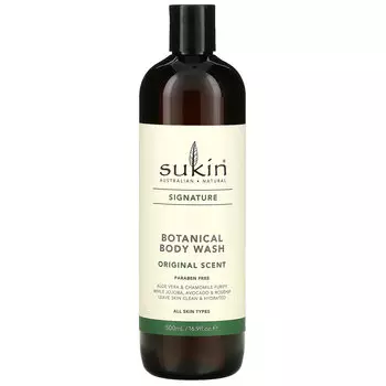 Sukin, Signature, гель для душа на растительной основе, оригинальный, 500 мл (16,9 жидк. унции)