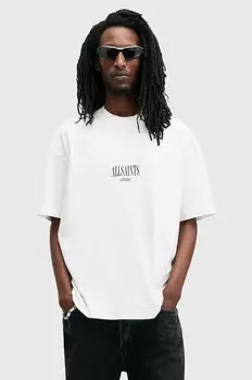 СУМЕРКИ хлопковая футболка AllSaints, белый