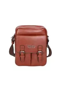 Сумка 24581 из экокожи с логотипом Northampton Polo Club, коричневый