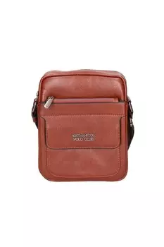 Сумка 24585 из экокожи с логотипом Northampton Polo Club, коричневый