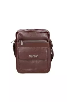 Сумка 24585 из экокожи с логотипом Northampton Polo Club, коричневый