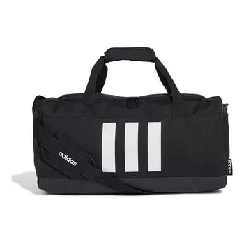 Сумка 3-stripes duffel bag small 'black white' Adidas, черный
