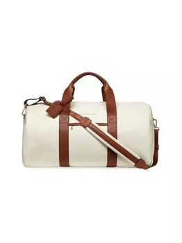 Сумка Active из парусины и телячьей кожи Brunello Cucinelli, белый