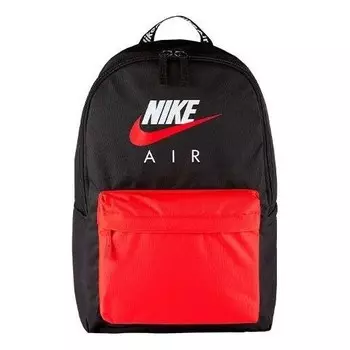 Сумка air heritage logo backpack 'black red' Nike, черный
