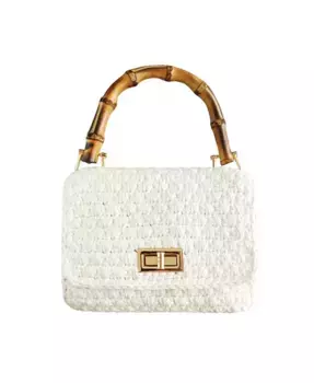 Сумка AIRMAIL Mini Crochet Handbag In White Brunna.co, белый
