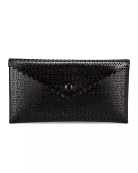 Сумка Alaa Louise 24 Leather Perforated Clutch, нуар