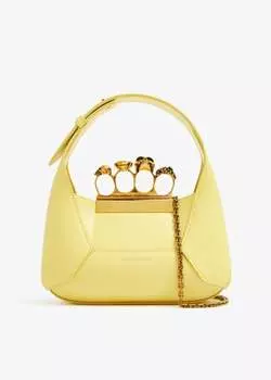 Сумка Alexander Mcqueen Jewelled Mini Hobo, желтый