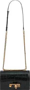 Сумка Alexander McQueen Jewelled Satchel Black, черный