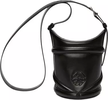 Сумка Alexander McQueen The Curve Shoulder Bag Black, черный