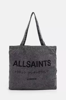 Сумка AllSaints из хлопка, черный