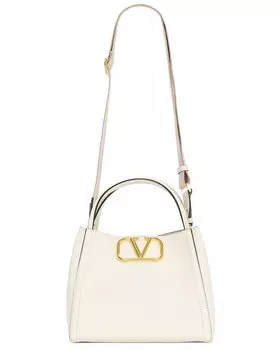 Сумка Alltime среднего размера с двойной ручкой Valentino Garavani, цвет Ivory & Multicolor Beige