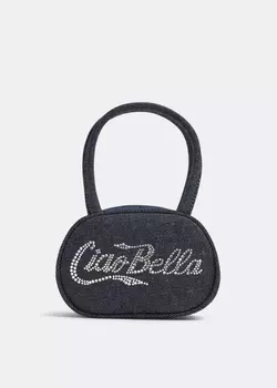 Сумка Amina Muaddi Super Amini Bella, синий