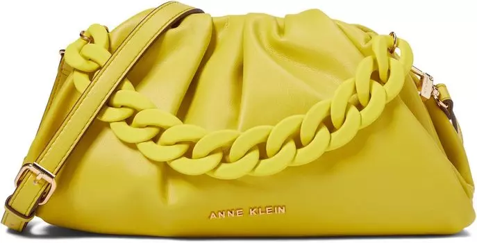 Сумка Anne Klein Coated Chain Swag Clutch, цвет Beetle Green/Beetle Green