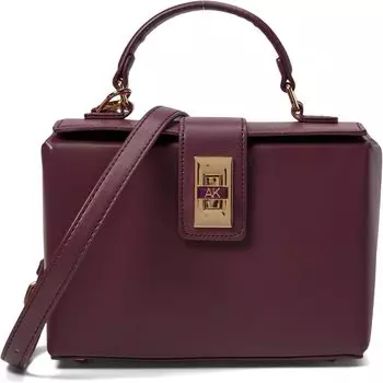 Сумка Anne Klein Convertible Box Bag with Enamel Turnlock, цвет Cranberry/Cranberry