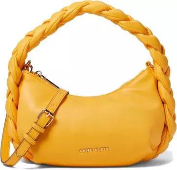 Сумка Anne Klein Convertible Crescent Shoulder Bag w/ Braided Trim, цвет Honeycomb