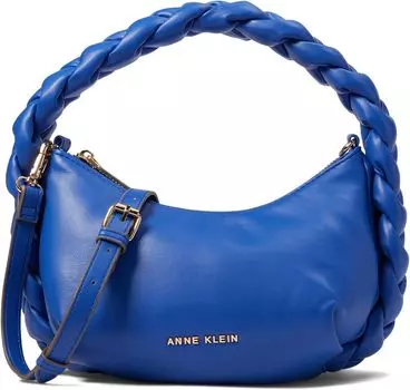 Сумка Anne Klein Convertible Crescent Shoulder Bag w/ Braided Trim, цвет Lazuli Blue