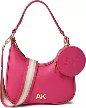 Сумка Anne Klein Convertible Shoulder Bag w/ Web Strap & Coin Purse, цвет Hibiscus Pink/Hibiscus/Gold