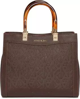 Сумка Anne Klein Embossed Convertible Satchel, цвет Espresso/Espresso