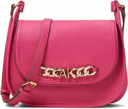 Сумка Anne Klein Large Flap Hobo w/ Chunky AK Chain, цвет Hibiscus Pink