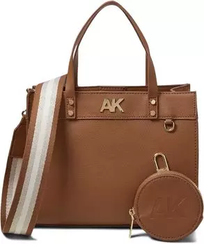 Сумка Anne Klein Mini Convertible Tote w/ Web Strap & Coin Purse, цвет Chestnut/Chestnut/Gold
