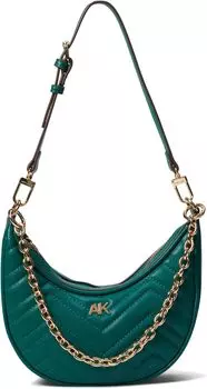 Сумка Anne Klein Quilted Cresent Shoulder Bag with Swag Chain, цвет Emerald