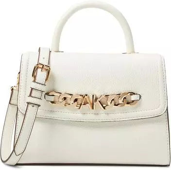 Сумка Anne Klein Top-Handle Satchel w/ Chunky AK Chain, цвет Anne White