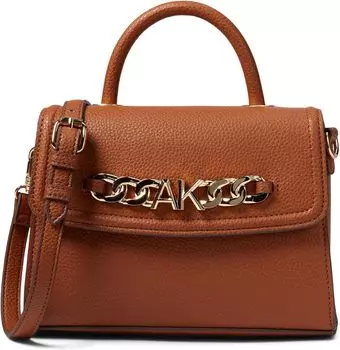 Сумка Anne Klein Top-Handle Satchel w/ Chunky AK Chain, цвет Saddle