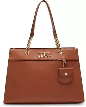 Сумка Anne Klein Tote with Bevel Logo, цвет Chestnut