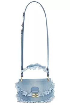 Сумка Apo-G mini с верхней ручкой Ganni, faded denim