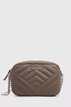 Сумка Armani Exchange стеганая из экокожи прямоугольной формы, бежевый