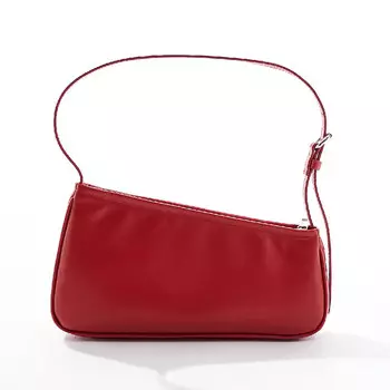 Сумка Asos Design Asymmetric Buckle Shoulder, красный