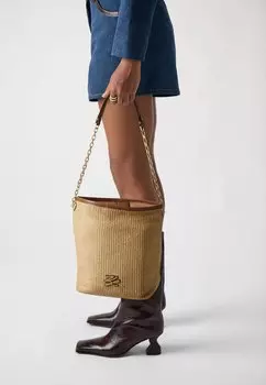 Сумка AUTOGRAPH BUCKET RAFFIA KARL LAGERFELD, бежевый