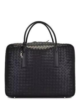 Сумка Avenue Intreccio 15 Avenue Bottega Veneta, цвет Black & Silver
