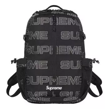 Сумка backpack 'black grey' Supreme, черный