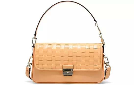 Сумка-багет из кожи, женская, через плечо, Cantaloupe MICHAEL KORS